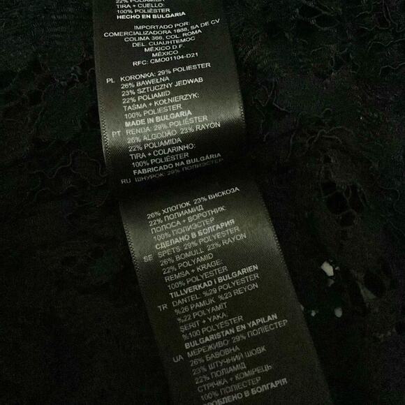 Sandro Paris Raoule Black Lace Tie Neck Cocktail Dress 3 40 L - Picture 12 of 12